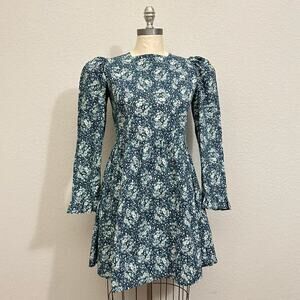BATSHEVA x LAURA ASHLEY Mini Dress Floral Allerton Archive Print